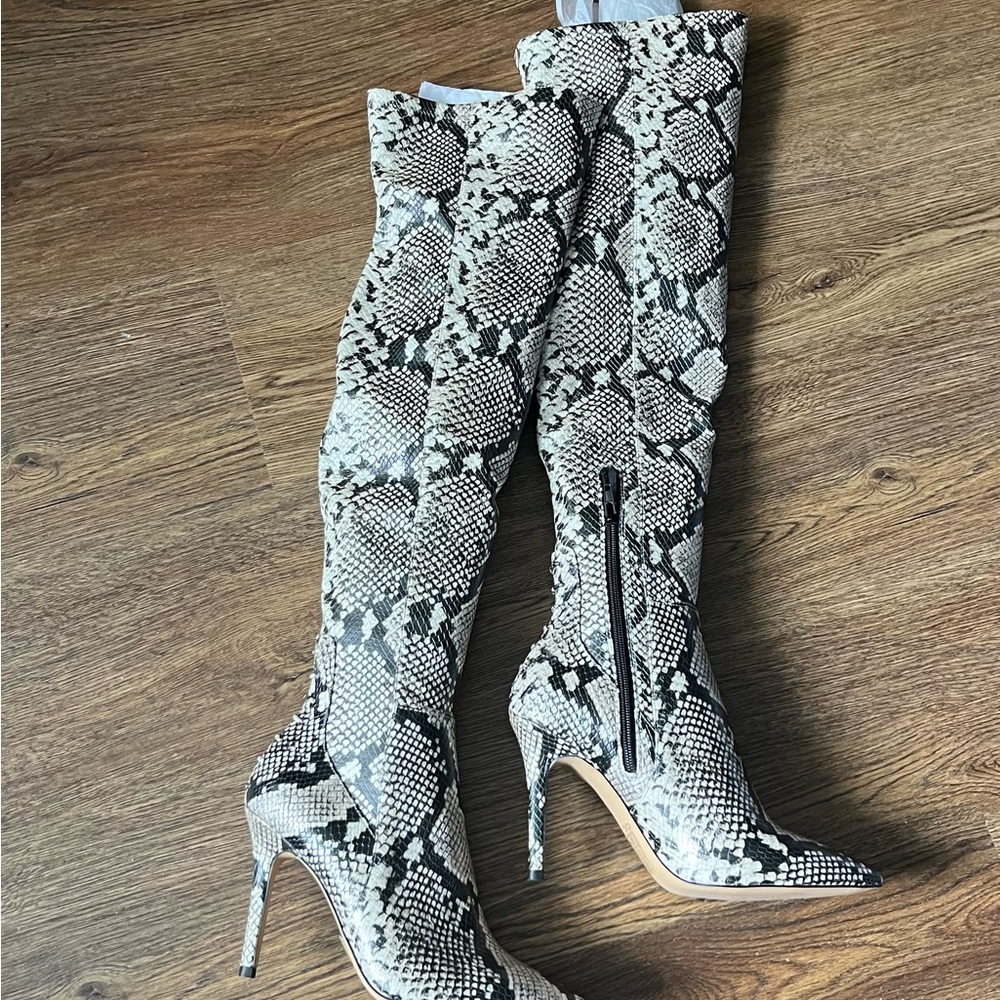 ALDO Snakeskin Over-the-Knee Boots